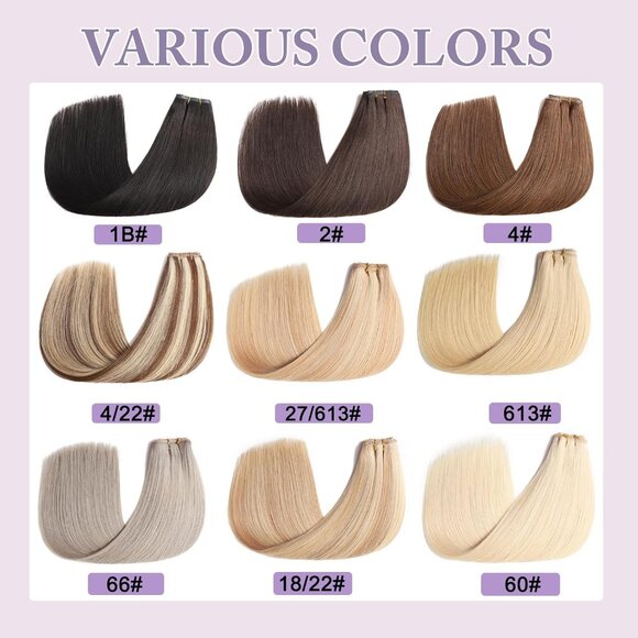 Hair Extensions Human Hair Mixed Golden Brown main image 8